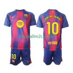 Fußballtrikots FC Barcelona Lamine Yamal 10 Kinder Heim Trikotsatz 2025-2026